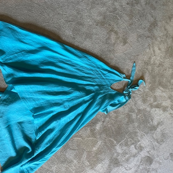 Never worn Mio Meli Turquoise Linen Dress - Picture 2 of 3